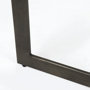 69183 - Faye 50L x 15W x 30H Medium Brown Wood W/Antique Nickel Metal Base Console Table