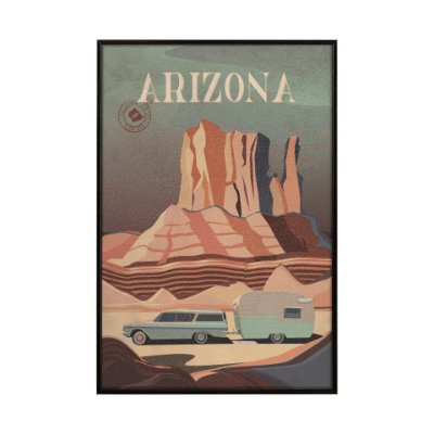 13657 - Arizona Go USA (SM) by Mercana Studio a Hand Embellished Decograph Framed Art Print