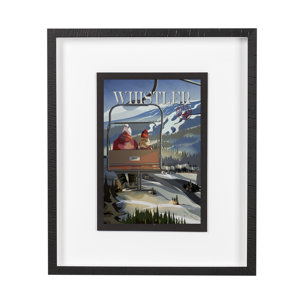 Whistler Go Canada (M) by Mercana Studio a Framed Art Print Matted under Glass