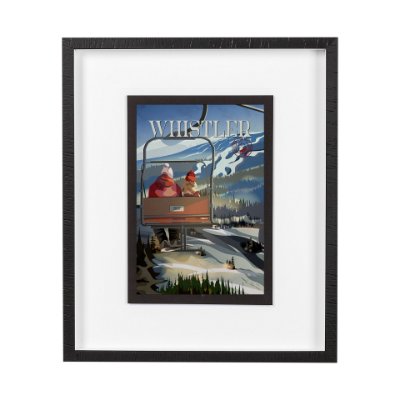 13773 - Whistler Go Canada (M) by Mercana Studio a Framed Art Print Matted under Glass