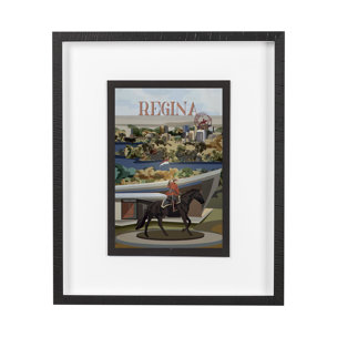 Regina Go Canada (M) by Mercana Studio a Framed Art Print Matted under Glass