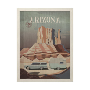 Arizona Go USA (L) by Mercana Studio a Hand Embellished Decograph Framed Art Print
