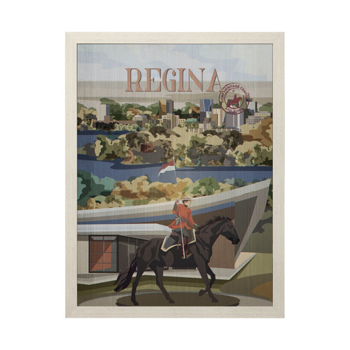 13786 - Regina Go Canada (L) by Mercana Studio a Hand Embellished Decograph Framed Art Print