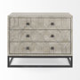 69375 - Genevieve I 39L x 16W Light Brown Fir Veneer 3 Drawer Accent Cabinet 
