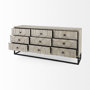 69376 - Genevieve II Light Brown Fir Veneer 9 Drawer Sideboard