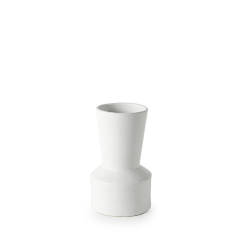 69463 - Laforge 9.4H Small White Ceramic Vase