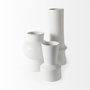 69463 - Laforge 9.4H Small White Ceramic Vase