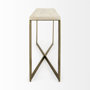 69182 - Faye 50L x 15W x 30H Beige Finished Wood W/Gold Metal Base Console Table