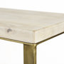 69182 - Faye 50L x 15W x 30H Beige Finished Wood W/Gold Metal Base Console Table