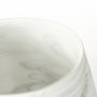 68037 - Volta I Short Gray Cream Glass Abstract Pattern Vase 
