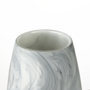 68038 - Volta II Tall White Gray Abstract Pattern Glass Vase 