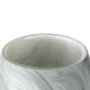 68038 - Volta II Tall White Gray Abstract Pattern Glass Vase 