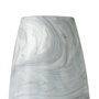 68038 - Volta II Tall White Gray Abstract Pattern Glass Vase 