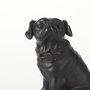 57798 - Cadence 4L x 5W Black Resin Pug Dog