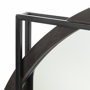 69026 - Norbert 46" Round-Square Black Wood/Metal Frame Mirror