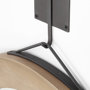 69025 - Avram 43.5" Round Brown Wood Frame Mirror