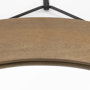 69025 - Avram 43.5" Round Brown Wood Frame Mirror
