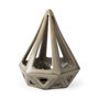 69478 - Hood 7.7L x 7.7W x 9.4H Bronze Geometric Ceramic Object