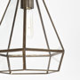 68176 - Prima 9.5x12.5 Gold Metal and Glass Pyramid Pendant Light