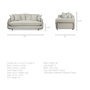 68712 - Roy I 84" Frost Gray Upholstered Three Seater Sofa 