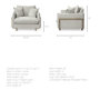 68716 - Roy II Frost Gray Upholstered and Brown Wood Frame Arm Chair