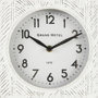 69486 - Karl 8.0L x 2.8W x 8.8H Rustic White Iron Rounded Square Table Clock