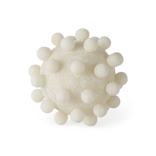 69539 - Malo 4.7L x 4.7W x 4.7H Cream Resin Small Sphere Decorative Object