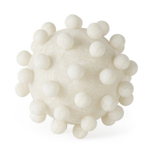 Malo 5.9L x 5.9W x 5.9H Cream Resin Large Sphere Decorative Object