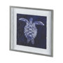 10064 - Sea Turtle Shadow I by Grace Popp a Hand Embellished Textured Framed Art Print Matted under Glass