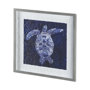 10065 - Sea Turtle Shadow II by Grace Popp a Hand Embellished Textured Framed Art Print Matted under Glass