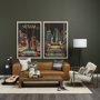 13709 - Nevada Go USA (XL) by Mercana Studio a Hand Embelished Decograph Framed Art Print under Glass