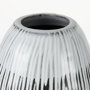 67673 - Tanami II Short Dark Brown/White Glazed Ceramic Vase