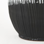 67673 - Tanami II Short Dark Brown/White Glazed Ceramic Vase