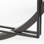 69026 - Norbert 46" Round-Square Black Wood/Metal Frame Mirror