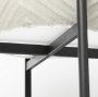 68815 - Mabel Set of Two 15.4 x 24.8 Eggshell Metal Top W/ Black Iron Base Plant Stands 