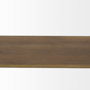 69320 - Cora 24.0L x 3.9W x 40.0H Black Metal Frame W/ Brown Wooden Shelf Arched Wall Mirror