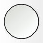 69323 - Adelaide 29.7"Black Metal Scallop Edge Round Mirror