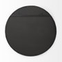 69323 - Adelaide 29.7"Black Metal Scallop Edge Round Mirror