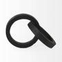 69164 - Rafiki Two Blackened Hammered Finish Metal Conjoined Circles