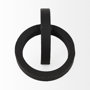 69164 - Rafiki Two Blackened Hammered Finish Metal Conjoined Circles