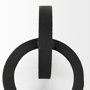 69164 - Rafiki Two Blackened Hammered Finish Metal Conjoined Circles