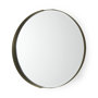 69324 - Adrianna 24.4" Gold Metal Round Mirror