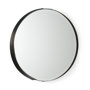 69325 - Adrianna 24.4" Black Metal Round Mirror 