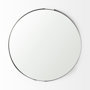 69325 - Adrianna 24.4" Black Metal Round Mirror 
