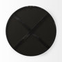 69325 - Adrianna 24.4" Black Metal Round Mirror 