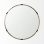 69327 - Melissa 28.5" Medium Round Gold Metal Wall Mirror