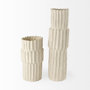 69473 - Cardon 14.4H Cream Ceramic Vase