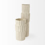 69473 - Cardon 14.4H Cream Ceramic Vase