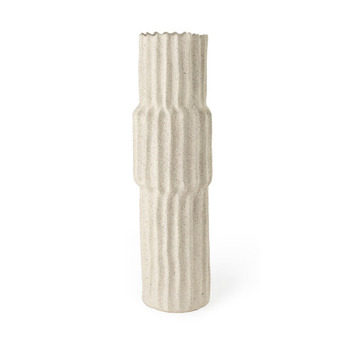 69474 - Cardon 23.0H Cream Ceramic Vase