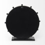69481 - Marian 11.0L x 3.1W x 11.0H Black Studded Round Table Clock